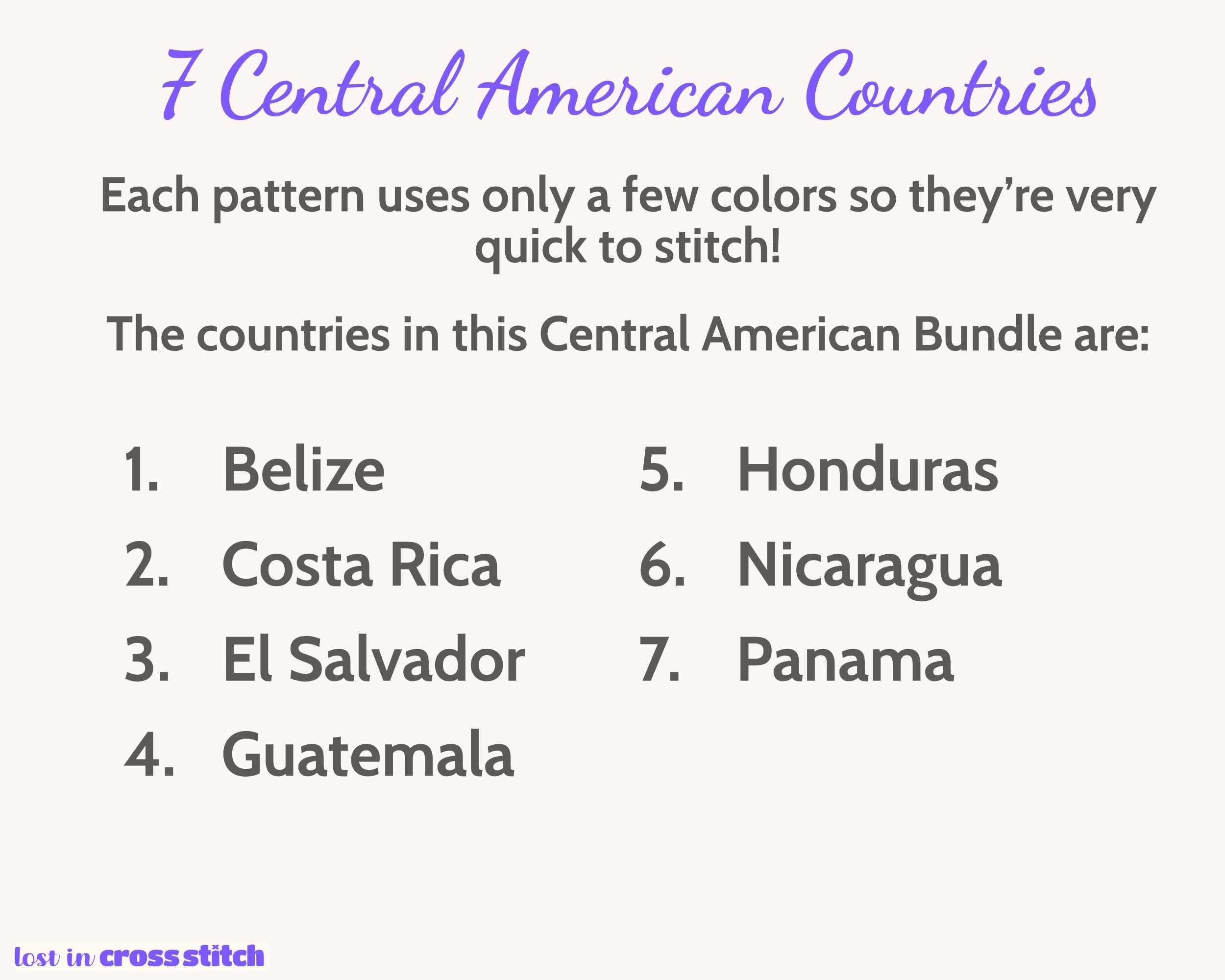 Central America Cross Stitch Pattern Bundle Secondary image