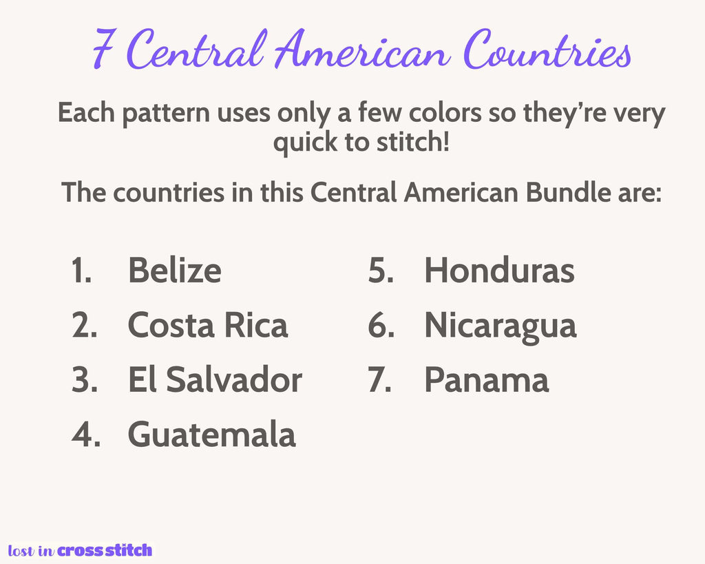 Central America Cross Stitch Pattern Bundle