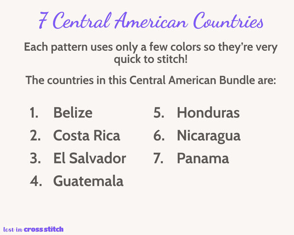 Central America Cross Stitch Pattern Bundle