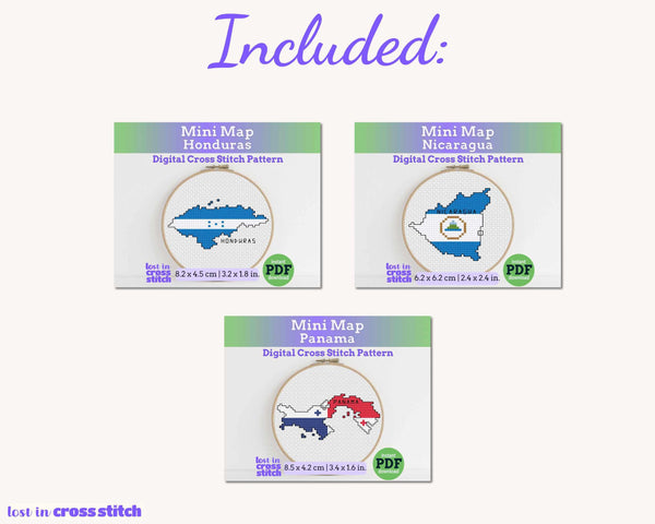 Central America Cross Stitch Pattern Bundle