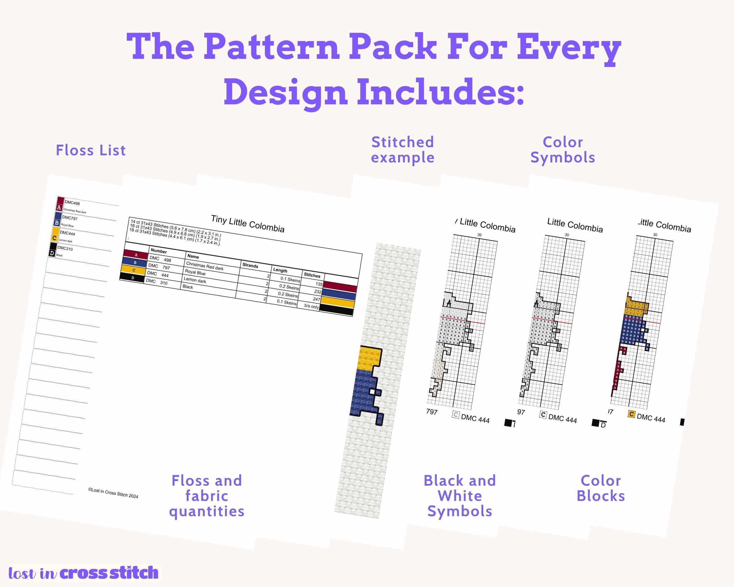 South America Cross Stitch Pattern Bundle