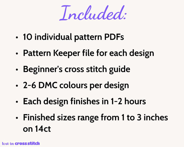 Northern Europe Cross Stitch Pattern Bundle: 10 Mini Flag Map Patterns