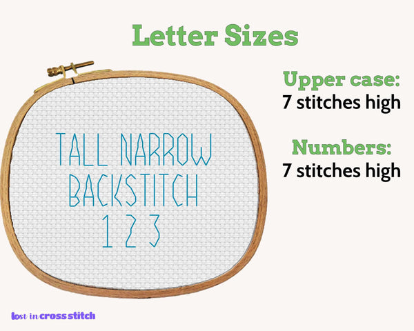 Tall Narrow Cross Stitch Alphabet PDF
