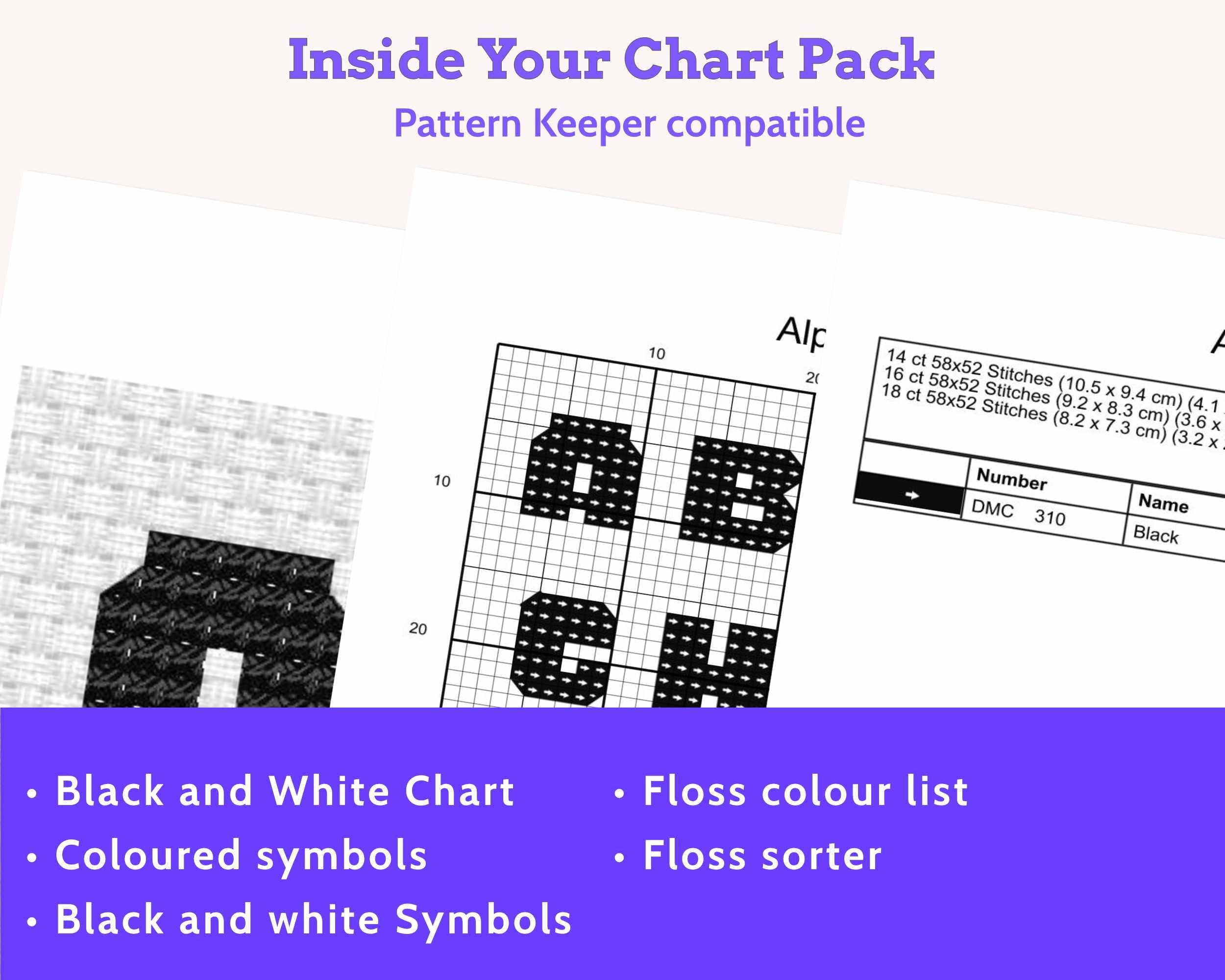 Bold Capital Cross Stitch Alphabet Pattern PDF