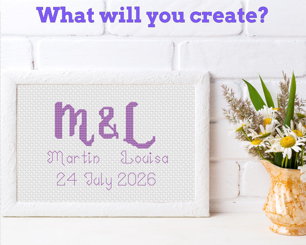 Handwriting Cross Stitch Alphabet Pattern PDF