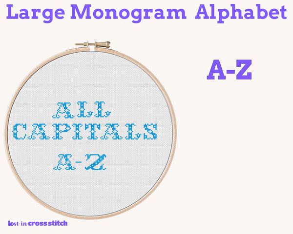 Monogram Cross Stitch Alphabet Pattern PDF