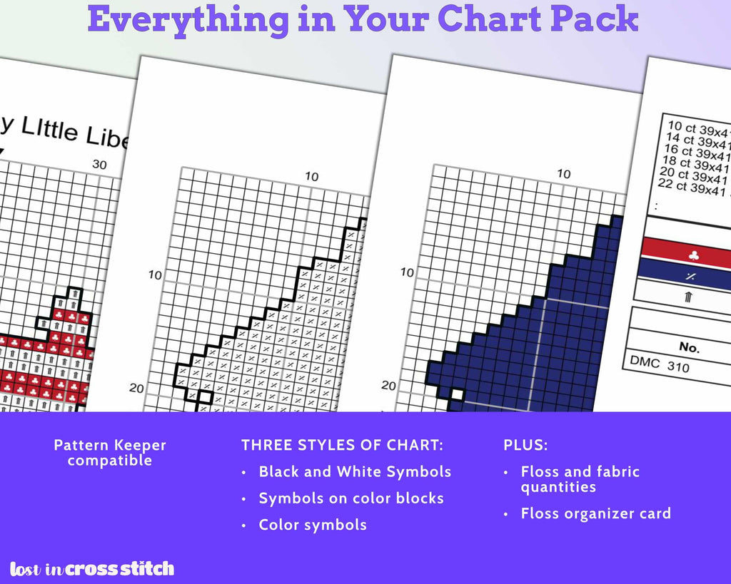 Liberia Cross Stitch Pattern: Tiny Flag Map