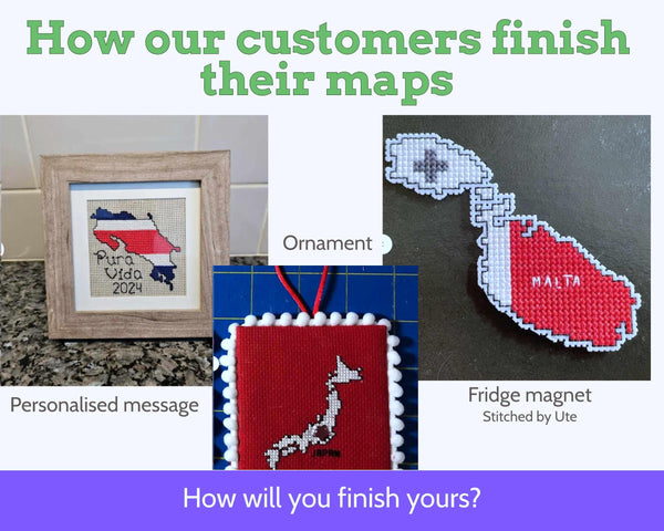 Liberia Cross Stitch Pattern: Tiny Flag Map