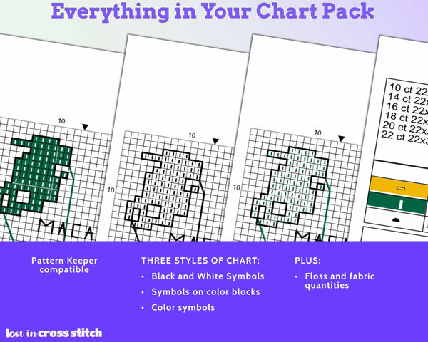 Macau Cross Stitch Pattern: Mini Flag Map
