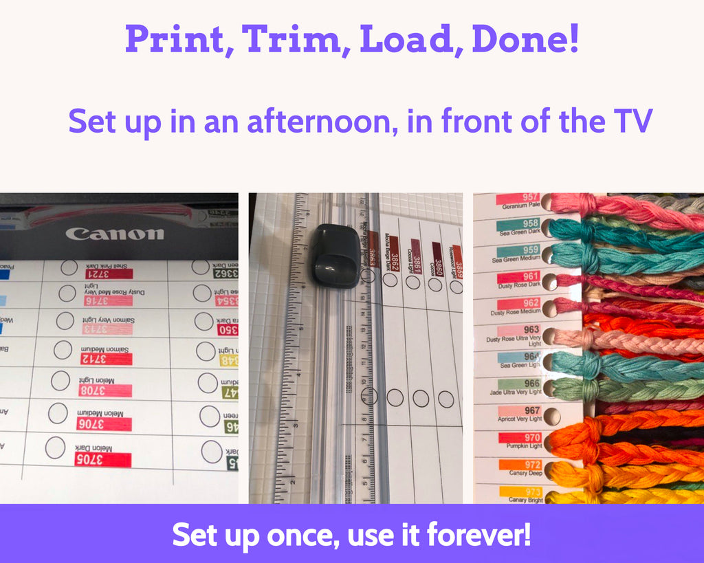 Cross Stitch DMC Floss Storage and Organisation System PDF (36 Cards)