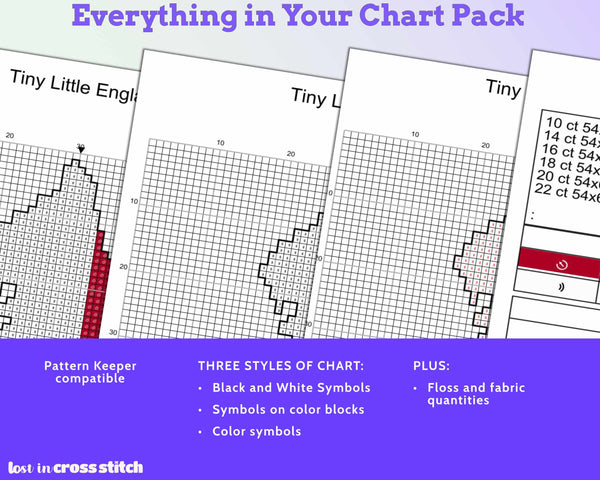 England Cross Stitch Pattern: Tiny Flag Map
