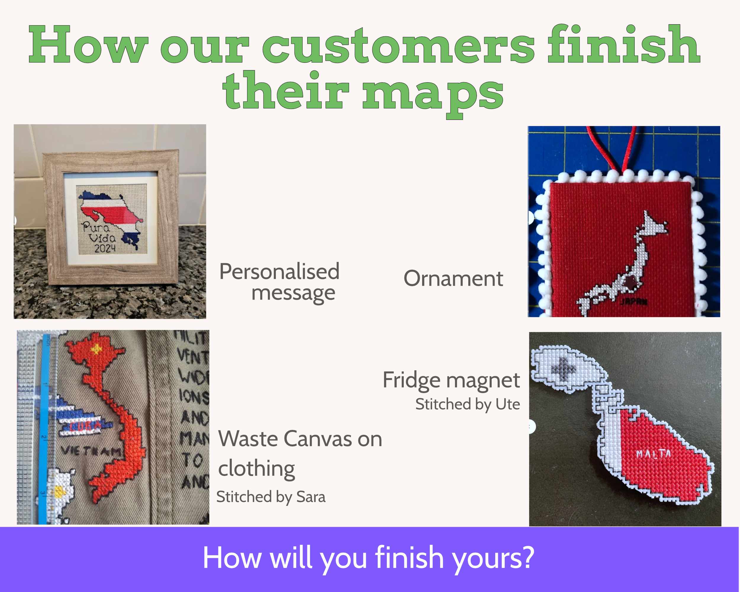 Andorra Cross Stitch Pattern: Tiny Flag Map