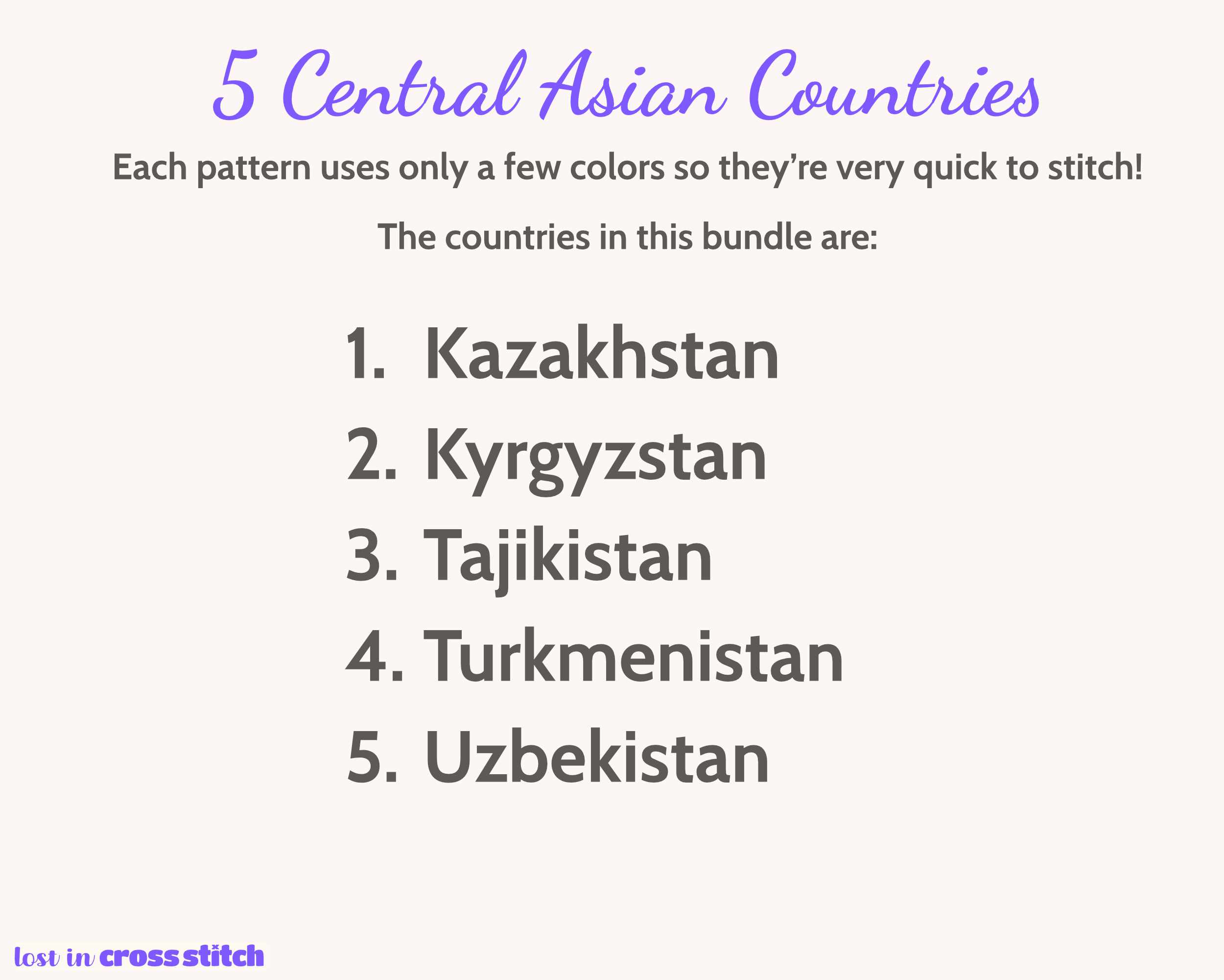 Central Asia Cross Stitch Pattern Bundle Secondary image