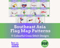 Southeast Asia Cross Stitch Pattern Bundle