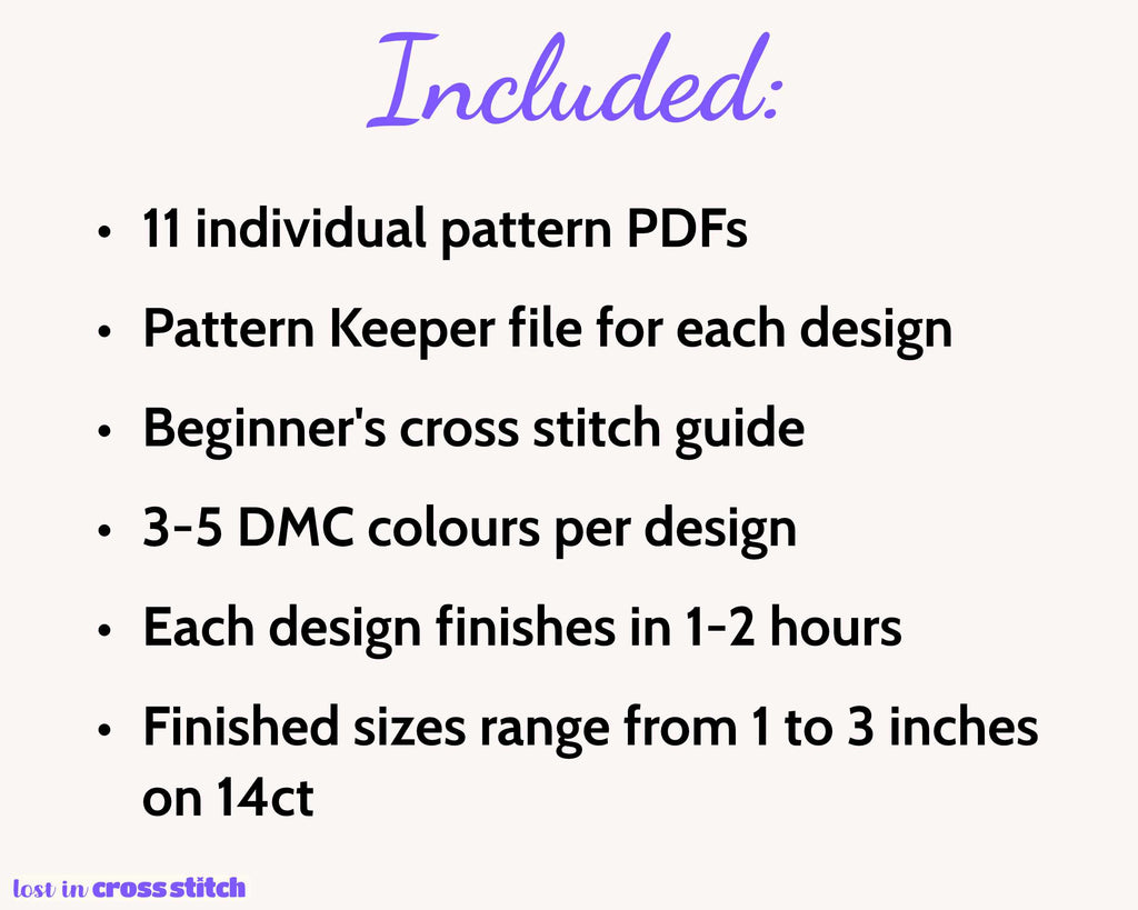 Southeast Asia Cross Stitch Pattern Bundle
