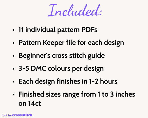 Southeast Asia Cross Stitch Pattern Bundle