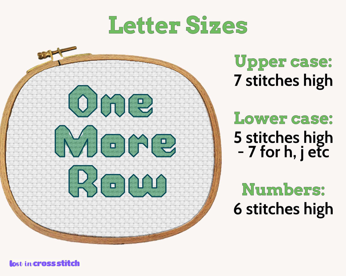 Puff Letters Cross Stitch Alphabet
