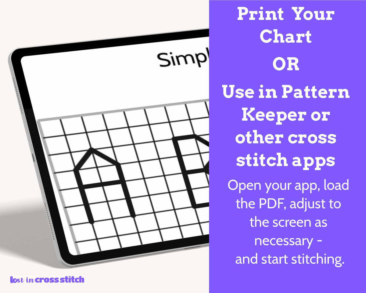 Simple Backstitch Alphabet Cross Stitch Pattern