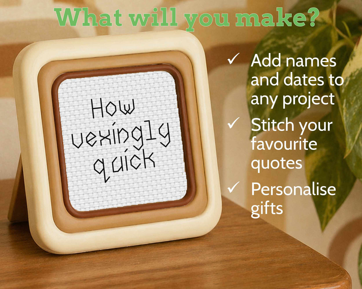Simple Backstitch Alphabet Cross Stitch Pattern