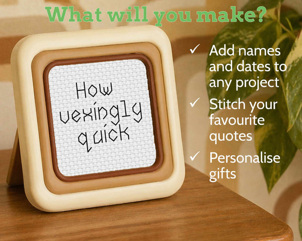 Simple Backstitch Alphabet Cross Stitch Pattern