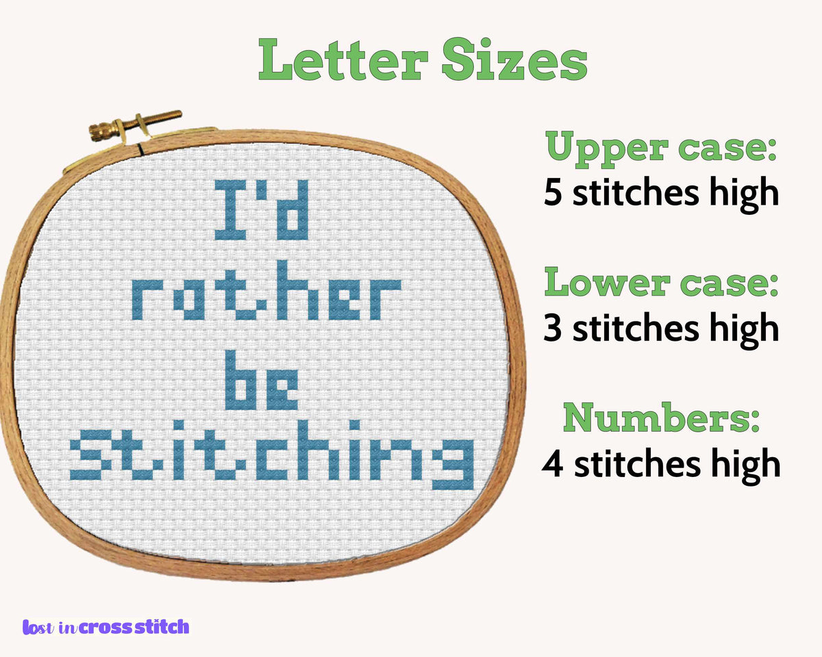 Small Block Alphabet Cross Stitch Pattern