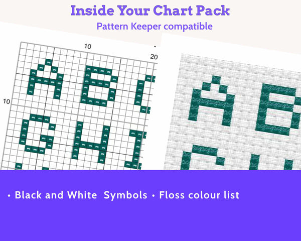 Small Block Alphabet Cross Stitch Pattern