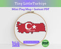 Türkiye Cross Stitch Pattern: Tiny Flag Map