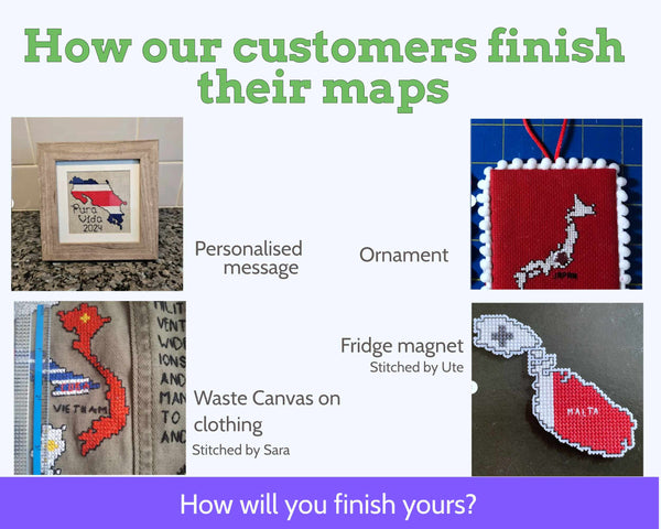 British Isles Cross Stitch Pattern Bundle: 5 Mini Flag Map Patterns