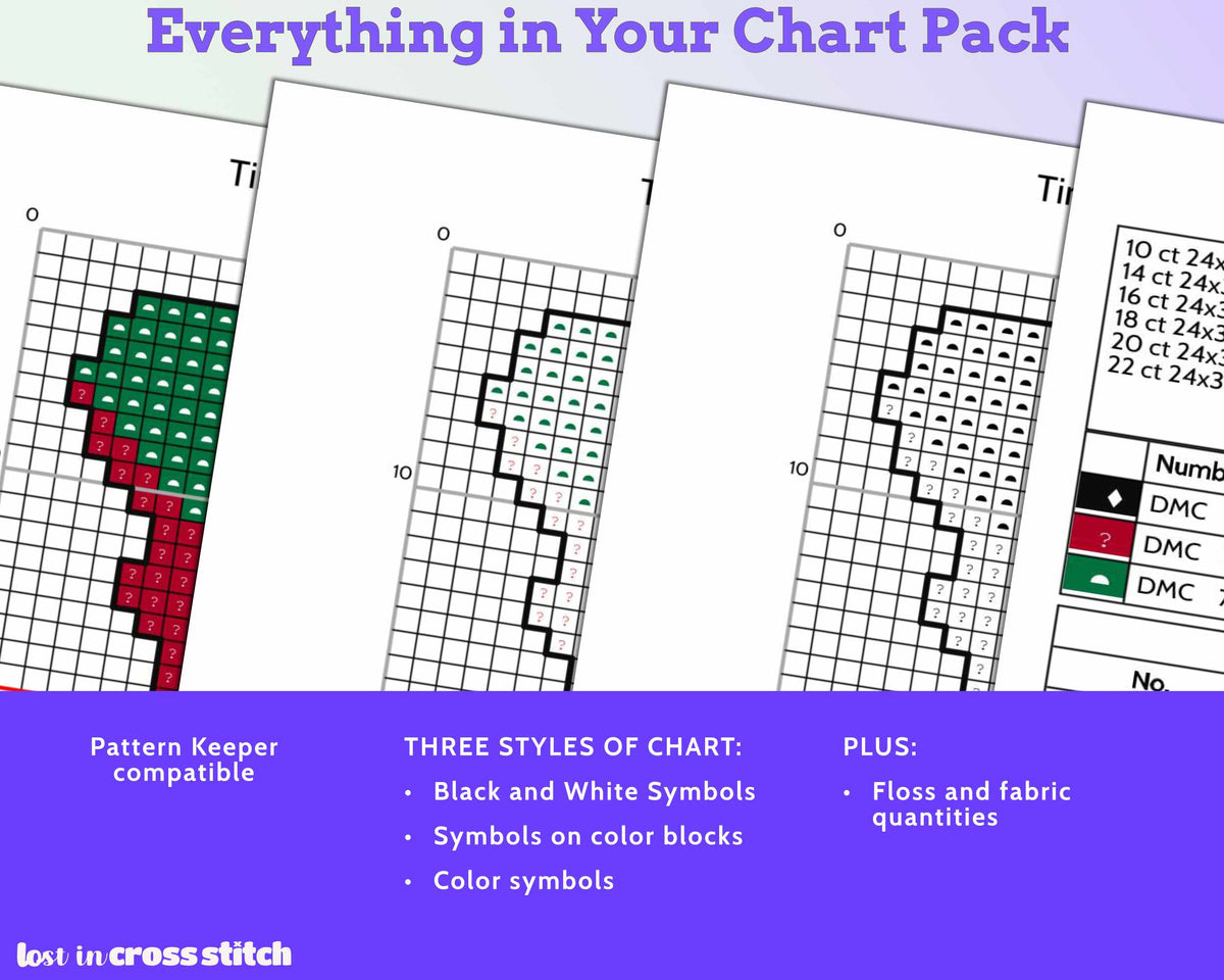 Martinique Cross Stitch Pattern: Mini Flag Map