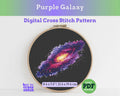 Purple Galaxy Cross Stitch Pattern PDF