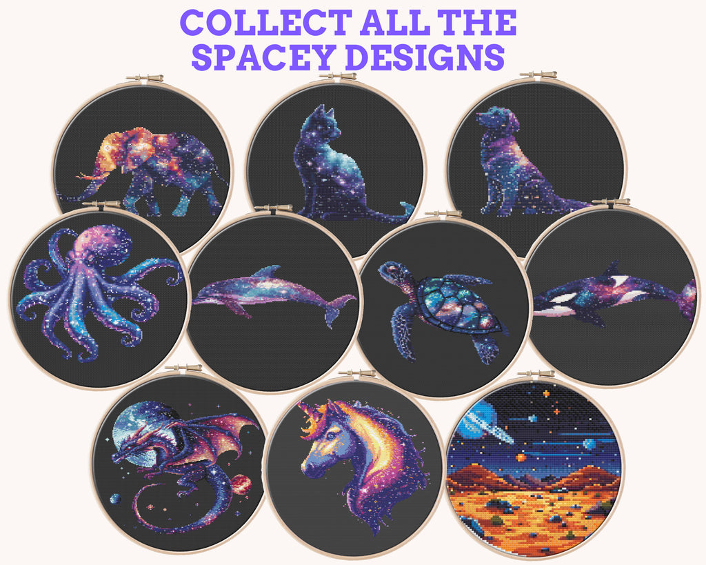 Celestial Dolphin Cross Stitch Pattern PDF