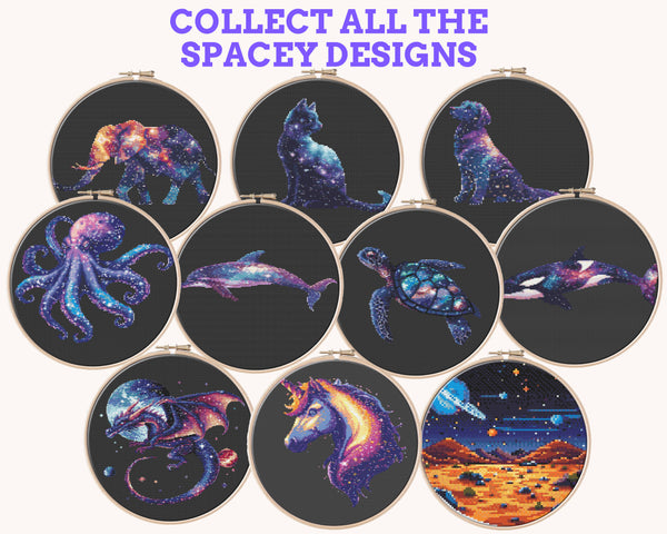 Celestial Dolphin Cross Stitch Pattern PDF