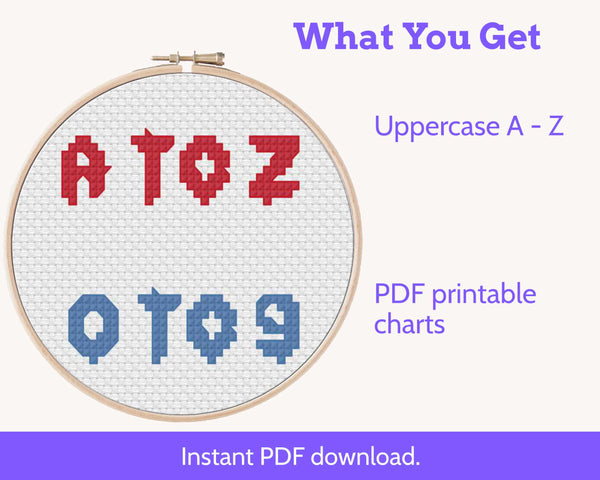 Spooky Ghost Cross Stitch Alphabet: Bloody Halloween Font