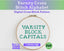 Varsity Cross Stitch Alphabet: Block Capitals and Numbers