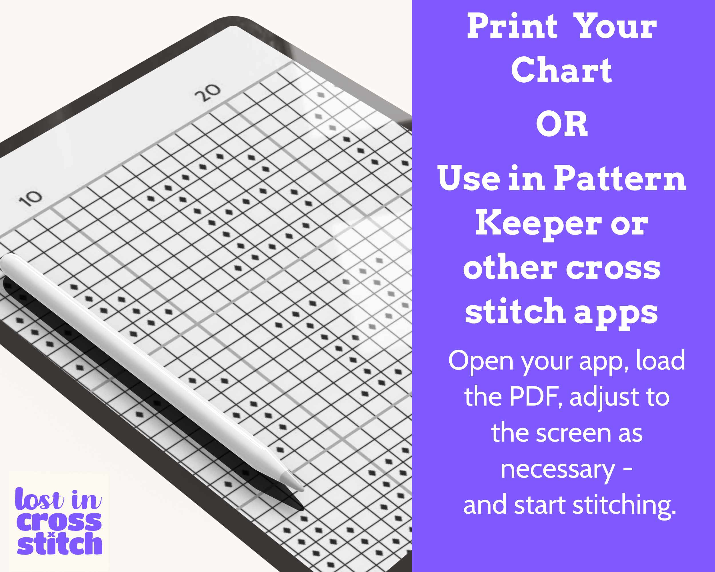 Varsity Cross Stitch Alphabet: Block Capitals and Numbers